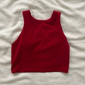Athleta Red Longline Sports Bra XS